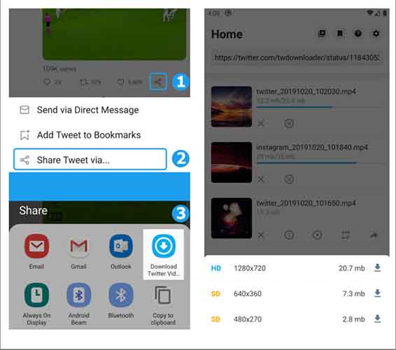 Download Twitter Videos on Android
