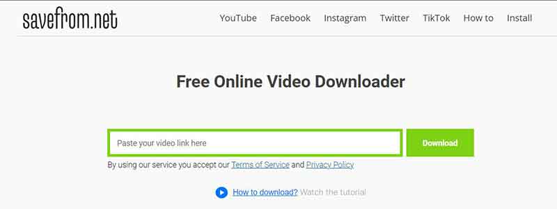 SaveFrom.net video downloader